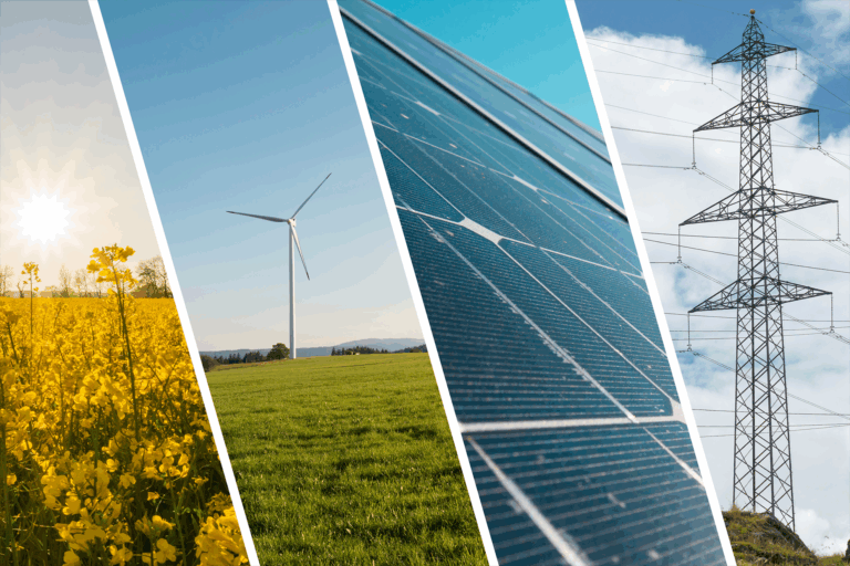 Bild zum Monitoringbericht Energiewende 2025 mit Daten zu Strommix, Netzausbau und Wasserstoff in Deutschland