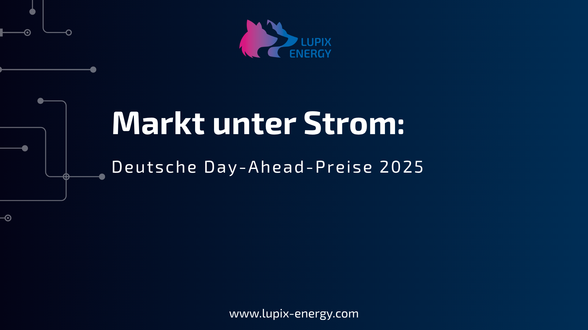 Markt unter Strom: Deutsche Day-Ahead-Preise 2025